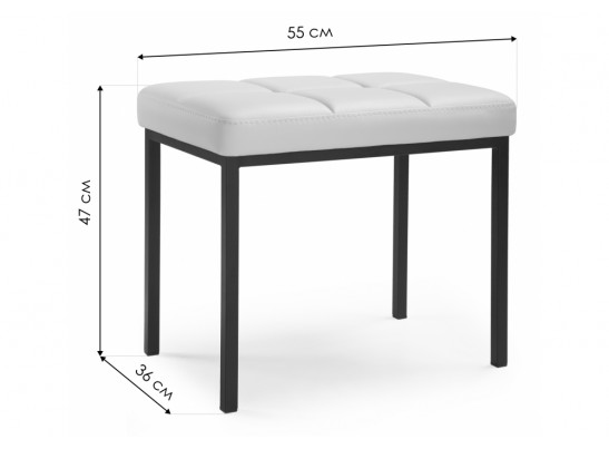 Банкетка Дион рогожка графит / черный матовый в Каменске-Уральском