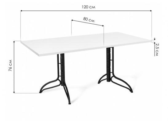 Деревянный стол SHT-TU20/120/80 МДФ дуб сонома светлый / черный муар в Каменске-Уральском
