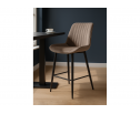Полубарный стул Вейв латте / черный в Каменске-Уральском