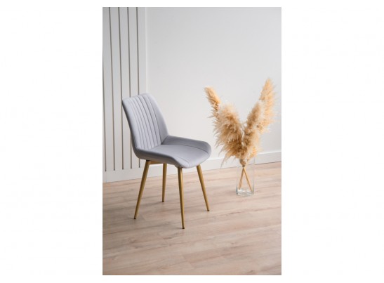 Стул на металлокаркасе Седа 360 светло-серый (zd 960) / золотой в Каменске-Уральском