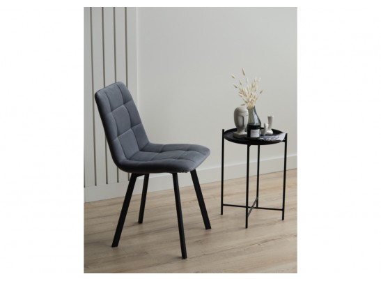 Стул на металлокаркасе Чилли темно-серый / черный в Каменске-Уральском