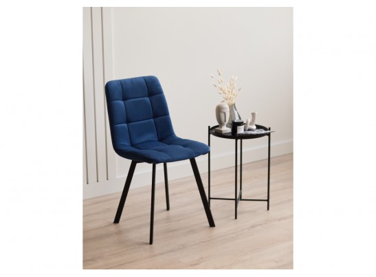 Стул на металлокаркасе Чилли синий / черный в Каменске-Уральском