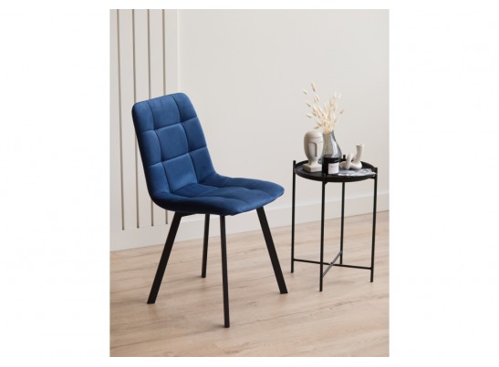 Стул на металлокаркасе Чилли синий / черный в Каменске-Уральском