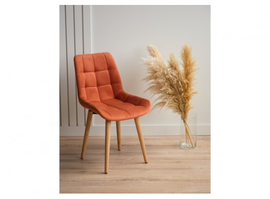 Деревянный стул Челси 360 терракотовый (zd 432) / светлое дерево в Каменске-Уральском