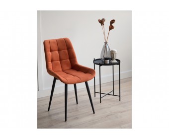 Стул на металлокаркасе Челси К терракотовый (zd 432) / черный