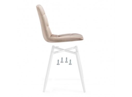 Стул на металлокаркасе Чилли К бежевый velutto 05 / черный в Каменске-Уральском