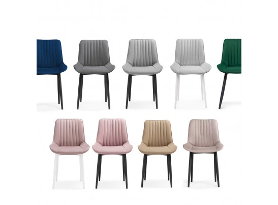 Стул на металлокаркасе Вейв темно-серый / черный в Каменске-Уральском