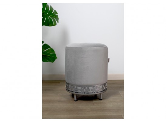 Банкетка Sheffilton SHT-B20-1 Серое облако/хром лак в Каменске-Уральском