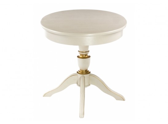 Деревянный стол Arno 106(141)х75х76 молочный патина в Каменске-Уральском