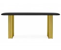 Деревянный стол Бавария B 160 х 90 черная пленка шагрень / золото