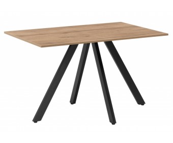 Деревянный стол Райн 116(160)x77 раздвижной дуб табачный / черный
