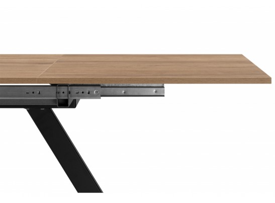 Деревянный стол Райн 116(160)x77 раздвижной дуб табачный / черный в Каменске-Уральском