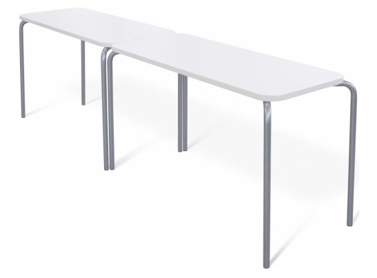 Деревянный стол SHT-T35 70/50 белый матовый / хром лак в Каменске-Уральском