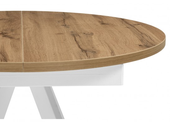 Деревянный стол Трейси 90(120)х90х75 дуб вотан / белый в Каменске-Уральском