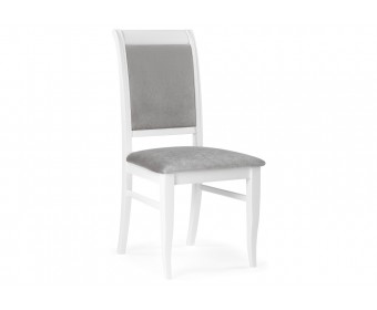 Деревянный стул Авелин серый велюр / белый