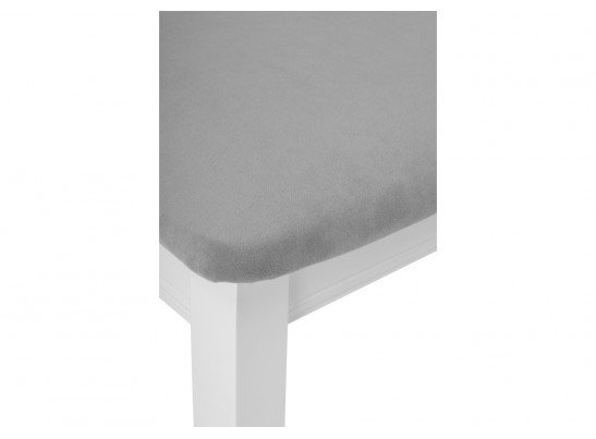 Деревянный стул Фрезино серый велюр / белый в Каменске-Уральском