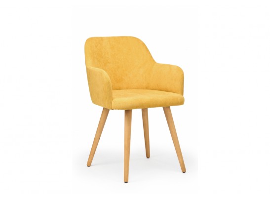 Деревянный стул Инфини 360 горчичный (ocean 016) / светлое дерево в Каменске-Уральском