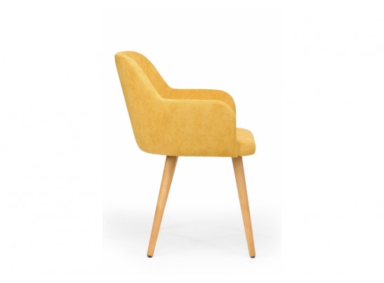 Деревянный стул Инфини 360 горчичный (ocean 016) / светлое дерево в Каменске-Уральском