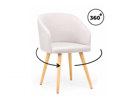 Деревянный стул Монер 360 светло-серый (glory 36) / светлое дерево в Каменске-Уральском