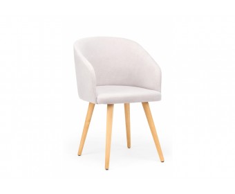 Деревянный стул Монер 360 светло-серый (glory 36) / светлое дерево