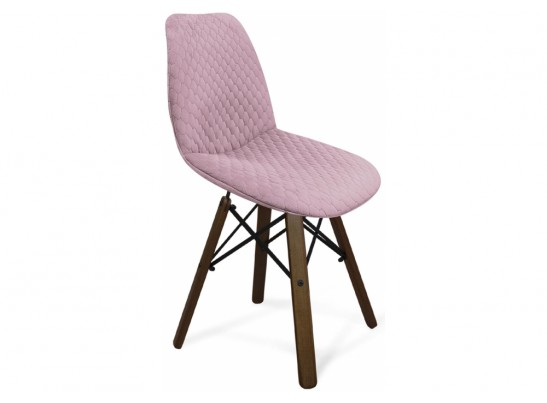 Деревянный стул SHT-ST29-C22/S70 розовый зефир / темный орех / черный муар в Каменске-Уральском