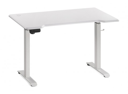 Компьютерный стол Маркос с механизмом подъема 120х75х75 белая шагрень / белый в Каменске-Уральском