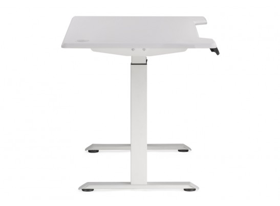 Компьютерный стол Маркос с механизмом подъема 120х75х75 белая шагрень / белый в Каменске-Уральском