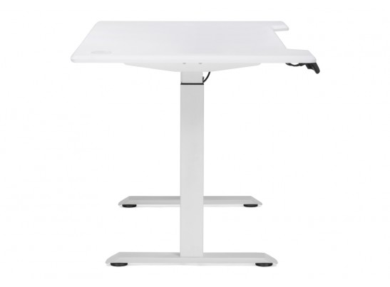 Компьютерный стол Маркос с механизмом подъема 140х80х75 белый / белая шагрень в Каменске-Уральском