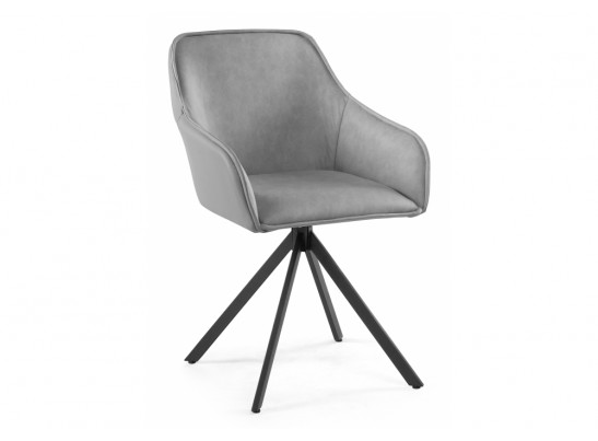 Кресло Лесли крутящееся серое / черное в Каменске-Уральском