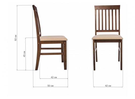 Обеденная группа Luar (стол и 4 стула) espresso / cream в Каменске-Уральском