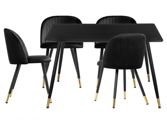 Обеденная группа Миано black / gold в Каменске-Уральском