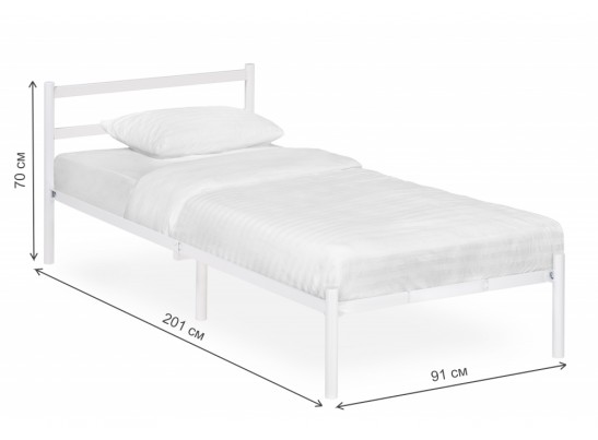 Односпальная кровать Фади 90х200 белая в Каменске-Уральском