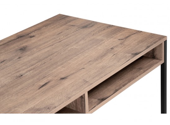 Письменный стол Маньяра 2 114х60х75 дуб велингтон / черный матовый в Каменске-Уральском