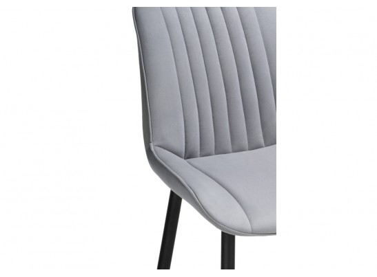 Полубарный стул Седа велюр светло-серый / черный в Каменске-Уральском