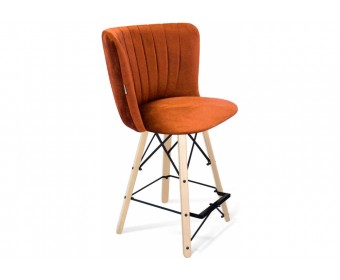 Полубарный стул SHT-ST36-1/S80-1 песчаная буря / прозрачный лак / черный муар