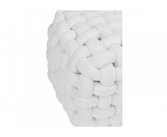 Пуф Akura-П белый велюр