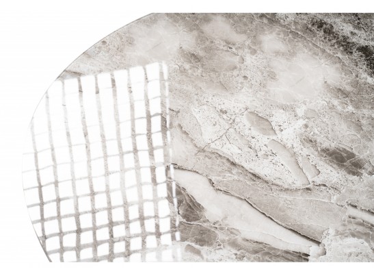 Стеклянный стол Анселм мрамор серый / белый в Каменске-Уральском