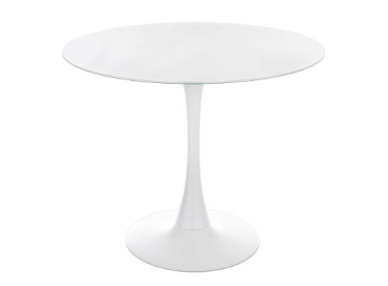 Стеклянный стол Tulip 90 white в Каменске-Уральском