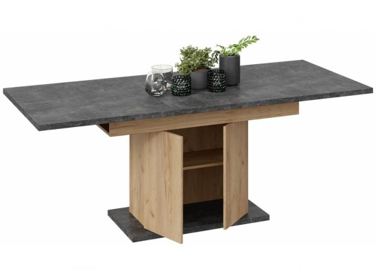 Стол на тумбе Детройт Тип 1 дуб крафт золотой / ателье темное в Каменске-Уральском