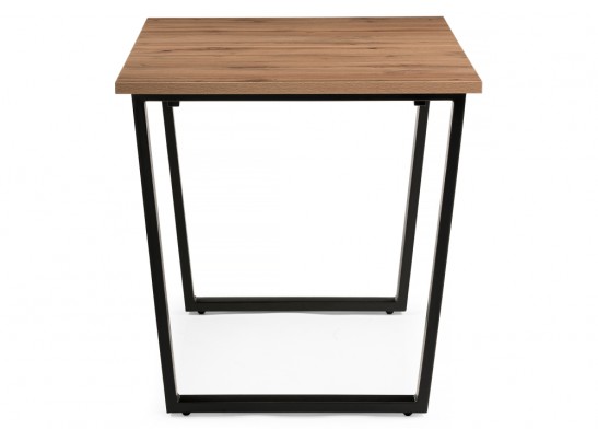 Деревянный стол Лота Лофт 120(160)х75 черный матовый / дуб крафт табачный в Каменске-Уральском