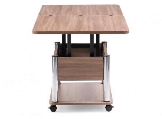 Стол-трансформер Виват 86(172)х72х50(74) темный шимо / хром в Каменске-Уральском