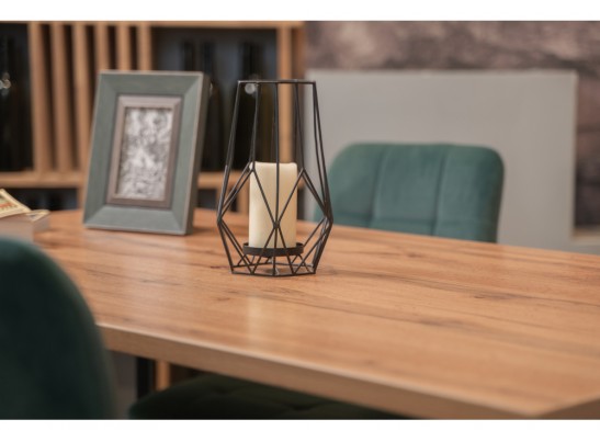 Стол Тринити Лофт 120х80 дуб делано темный / черный матовый в Каменске-Уральском