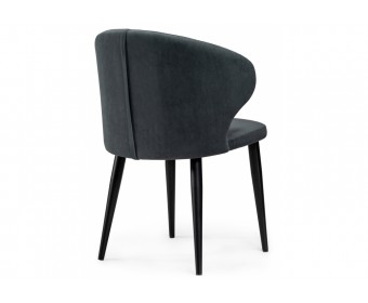 Стул на металлокаркасе Алсисар катания графит / черный