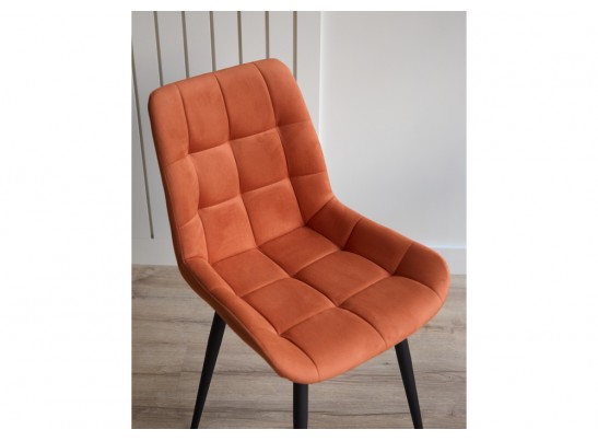 Стул на металлокаркасе Челси К терракотовый (zd 432) / черный в Каменске-Уральском