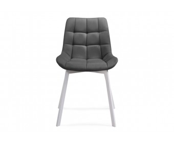 Стул на металлокаркасе Челси темно-серый / белый каркас