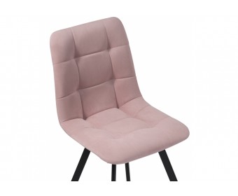 Стул на металлокаркасе Чилли розовый / черный каркас