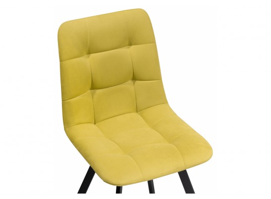 Стул на металлокаркасе Чилли горчичный / черный в Каменске-Уральском