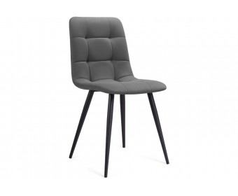 Стул на металлокаркасе Чилли К велюр темно-серый / черный