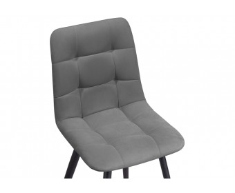 Стул на металлокаркасе Чилли К велюр темно-серый / черный