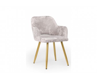 Стул на металлокаркасе Эолин латте (simple 008) / золотой